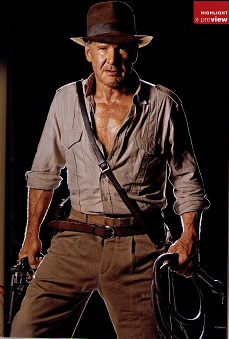 Image:  Indiana Jones, showing weapons