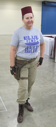 Sherry R cosplaying Jayne Cobb-Doctor Who mashup