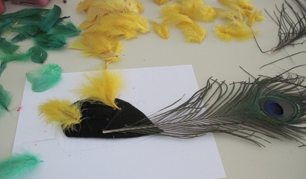 1st pic of feather fascinator for pirate captain Mal